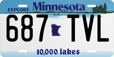 MN license plate 687TVL
