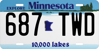 MN license plate 687TWD