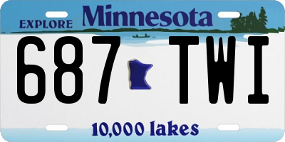 MN license plate 687TWI