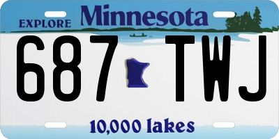 MN license plate 687TWJ
