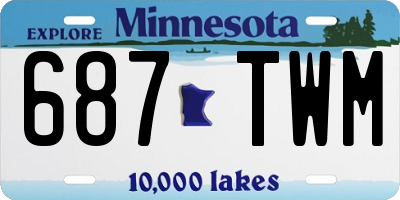 MN license plate 687TWM