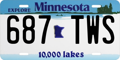 MN license plate 687TWS
