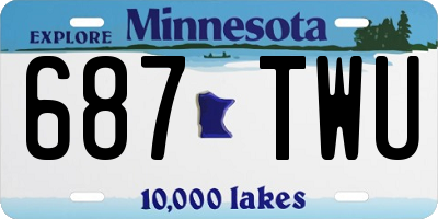 MN license plate 687TWU