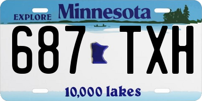 MN license plate 687TXH