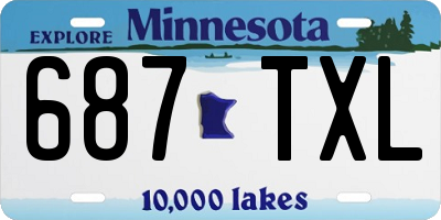 MN license plate 687TXL