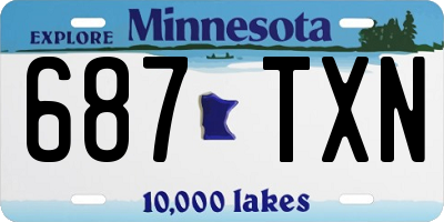 MN license plate 687TXN