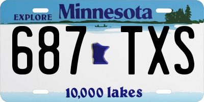 MN license plate 687TXS