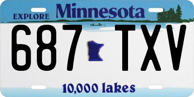 MN license plate 687TXV