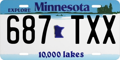 MN license plate 687TXX