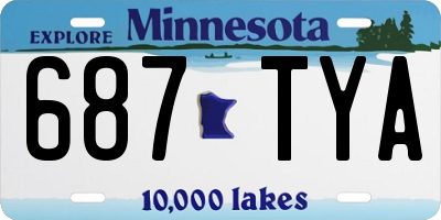 MN license plate 687TYA