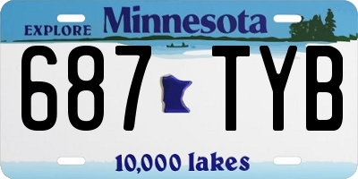 MN license plate 687TYB