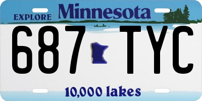 MN license plate 687TYC