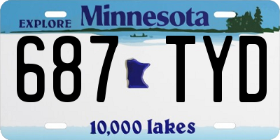 MN license plate 687TYD