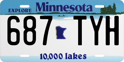 MN license plate 687TYH