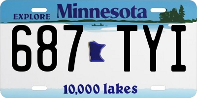 MN license plate 687TYI
