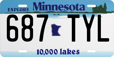 MN license plate 687TYL