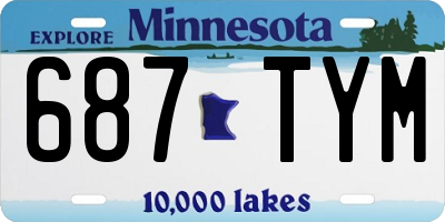 MN license plate 687TYM