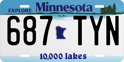 MN license plate 687TYN