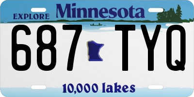 MN license plate 687TYQ