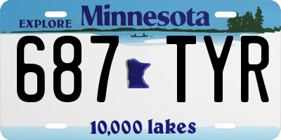 MN license plate 687TYR