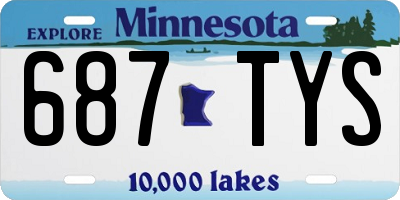 MN license plate 687TYS