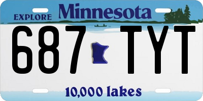 MN license plate 687TYT