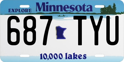 MN license plate 687TYU