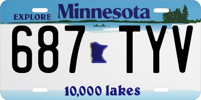 MN license plate 687TYV
