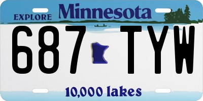 MN license plate 687TYW