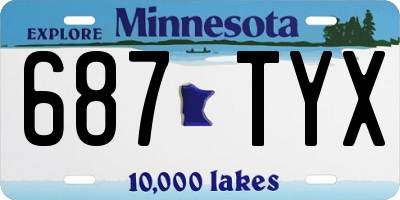 MN license plate 687TYX