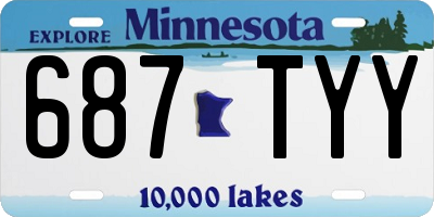 MN license plate 687TYY