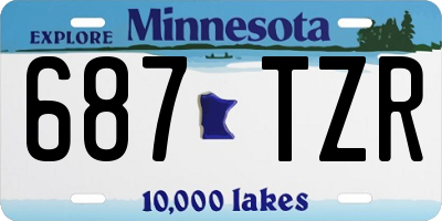 MN license plate 687TZR