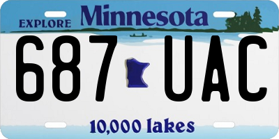 MN license plate 687UAC