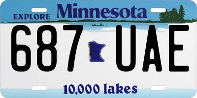 MN license plate 687UAE