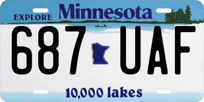 MN license plate 687UAF