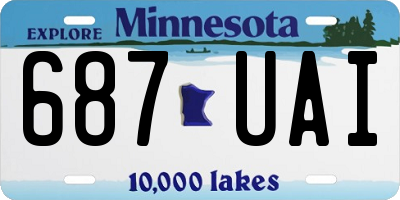 MN license plate 687UAI