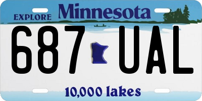 MN license plate 687UAL