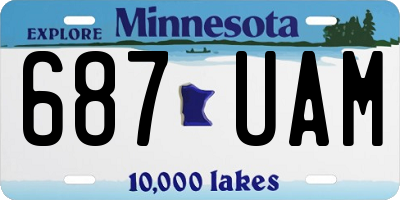 MN license plate 687UAM