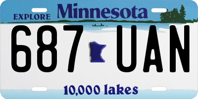 MN license plate 687UAN