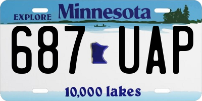 MN license plate 687UAP