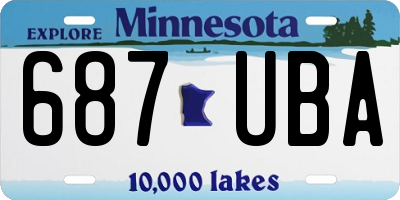 MN license plate 687UBA