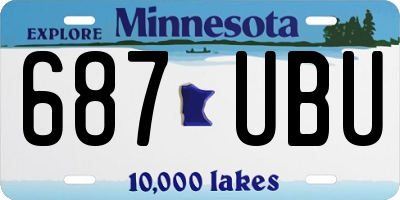 MN license plate 687UBU