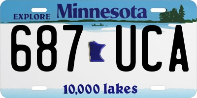 MN license plate 687UCA
