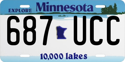 MN license plate 687UCC
