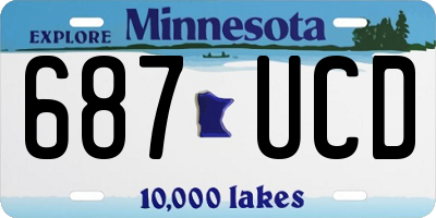 MN license plate 687UCD