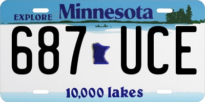 MN license plate 687UCE
