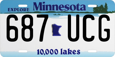 MN license plate 687UCG