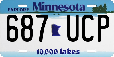 MN license plate 687UCP