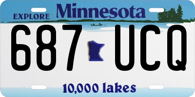 MN license plate 687UCQ