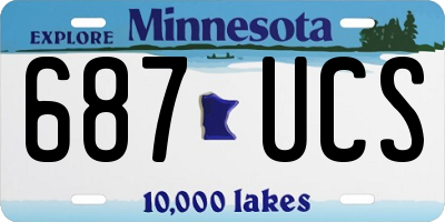 MN license plate 687UCS